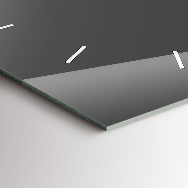 Zegar ścienny kwadratowy Kolor szary