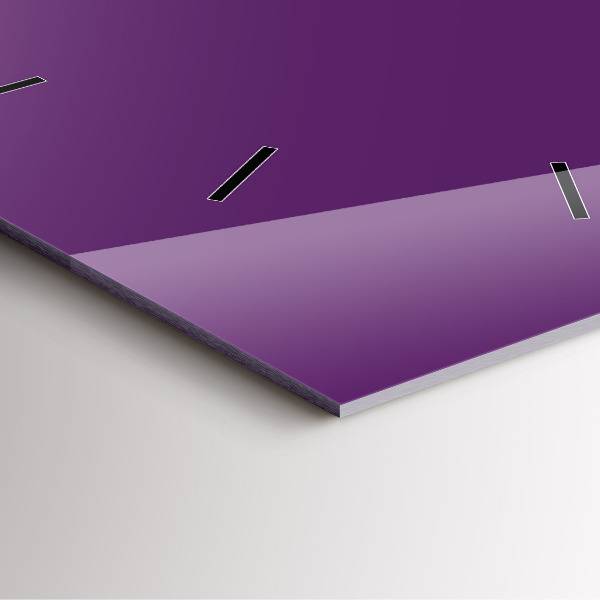 Zegar ścienny kwadratowy Kolor fioletowy