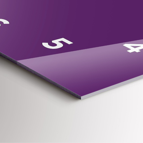 Zegar ścienny kwadratowy Kolor fioletowy