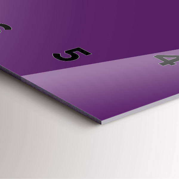 Zegar ścienny kwadratowy Kolor fioletowy