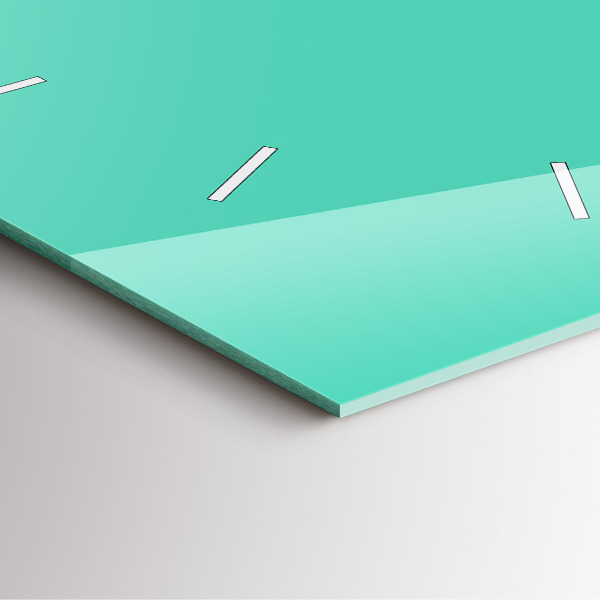 Zegar ścienny kwadratowy Turkusowy