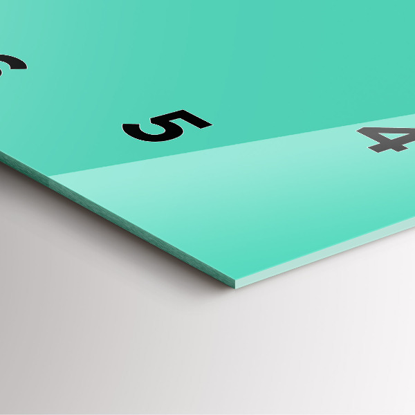 Zegar ścienny kwadratowy Turkusowy