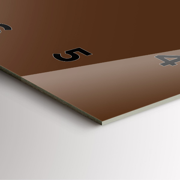 Zegar ścienny kwadratowy Brązowy