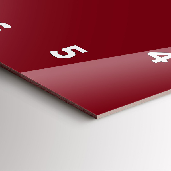 Zegar ścienny kwadratowy Burgundowy