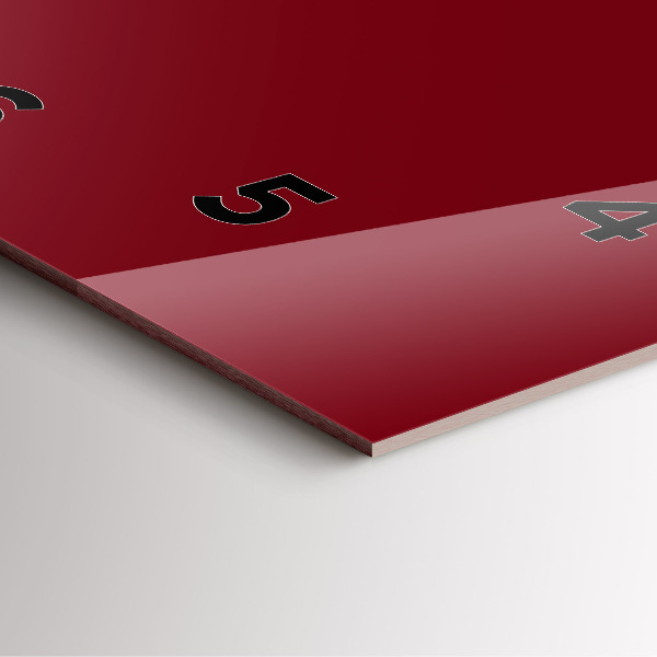 Zegar ścienny kwadratowy Burgundowy