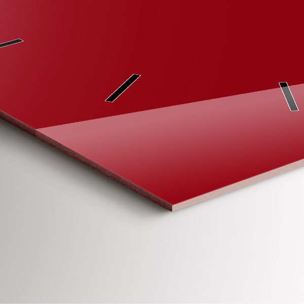 Zegar ścienny kwadratowy Czerwony