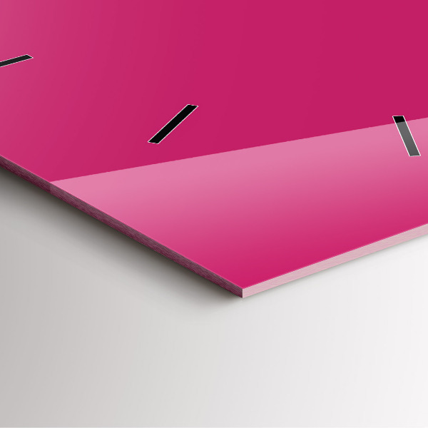 Zegar ścienny kwadratowy Różowy