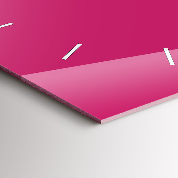 Zegar ścienny kwadratowy Różowy