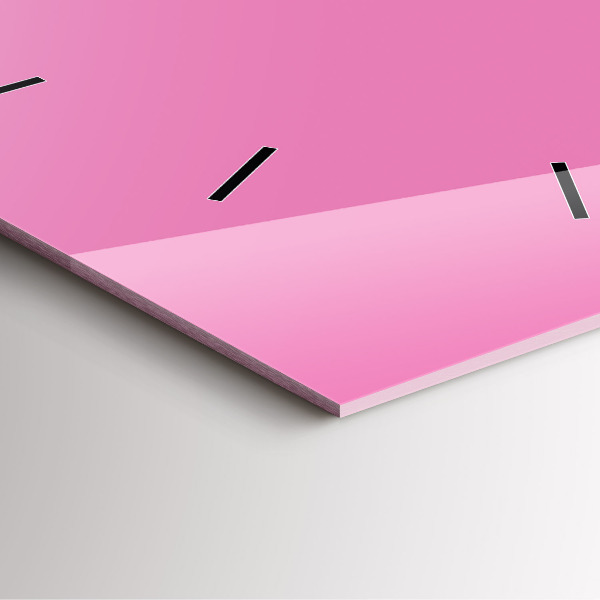 Zegar ścienny kwadratowy Różowy