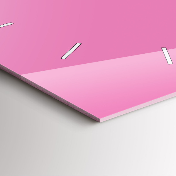 Zegar ścienny kwadratowy Różowy