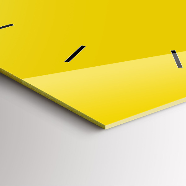 Zegar ścienny kwadratowy Żółty