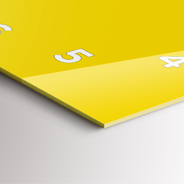 Zegar ścienny kwadratowy Żółty