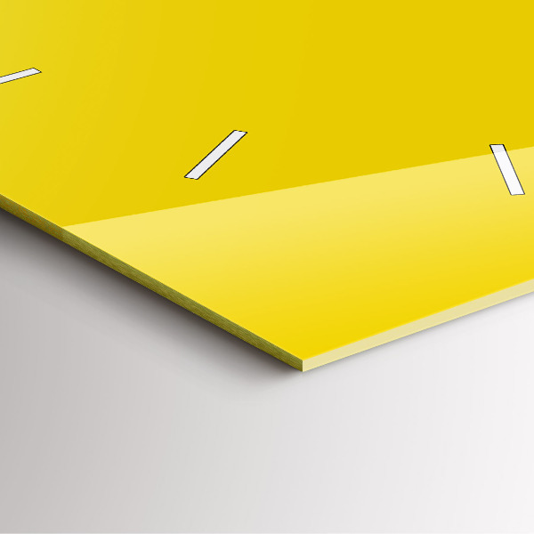 Zegar ścienny kwadratowy Żółty