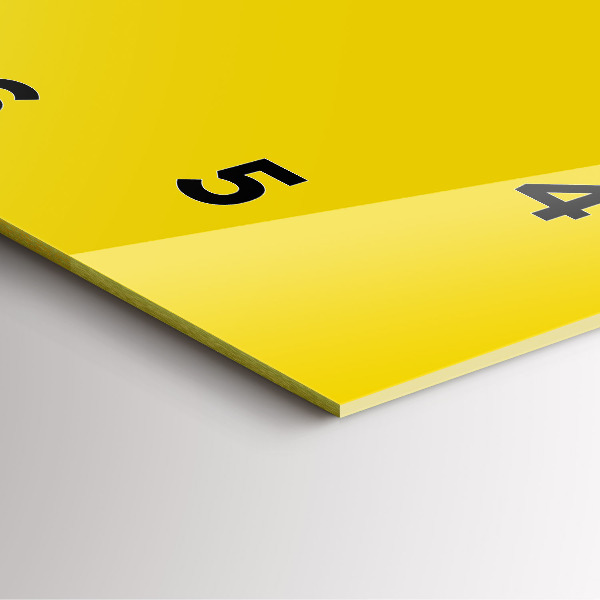 Zegar ścienny kwadratowy Żółty