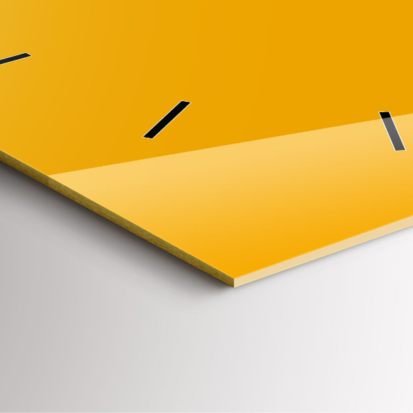 Zegar ścienny kwadratowy Ciemny Żółty