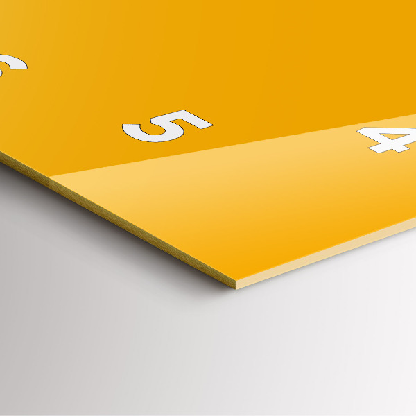 Zegar ścienny kwadratowy Ciemny Żółty