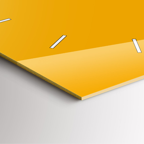 Zegar ścienny kwadratowy Ciemny Żółty