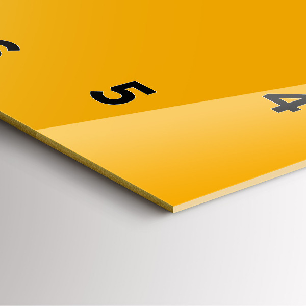 Zegar ścienny kwadratowy Ciemny Żółty