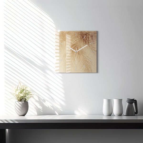 Zegar na ścianę kwadratowy Złota abstrakcja