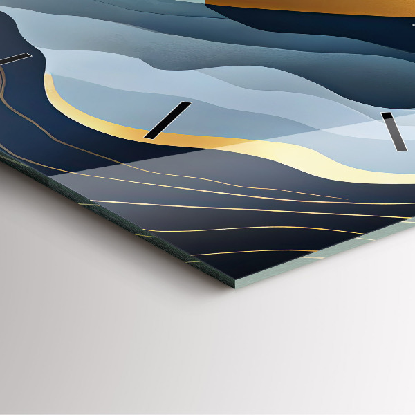 Zegar ścienny kwadratowy Abstrakcyjne góry