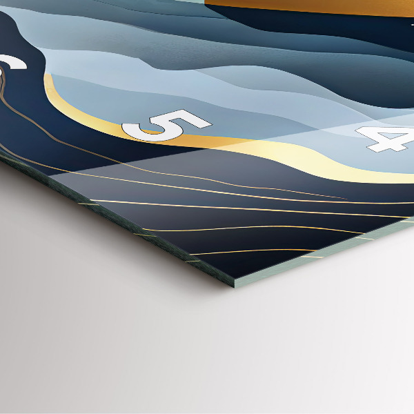 Zegar ścienny kwadratowy Abstrakcyjne góry