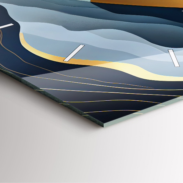 Zegar ścienny kwadratowy Abstrakcyjne góry