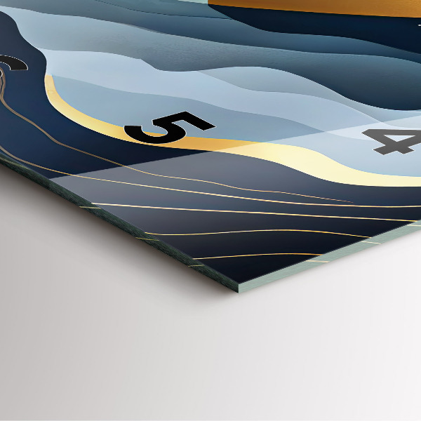 Zegar ścienny kwadratowy Abstrakcyjne góry