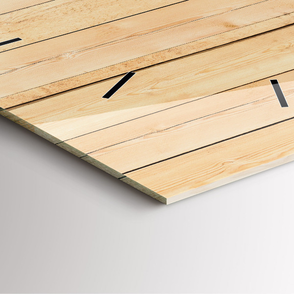 Zegar ścienny kwadratowy Drewniane deski