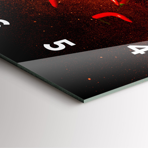 Zegar ścienny kwadratowy Papryczki chili