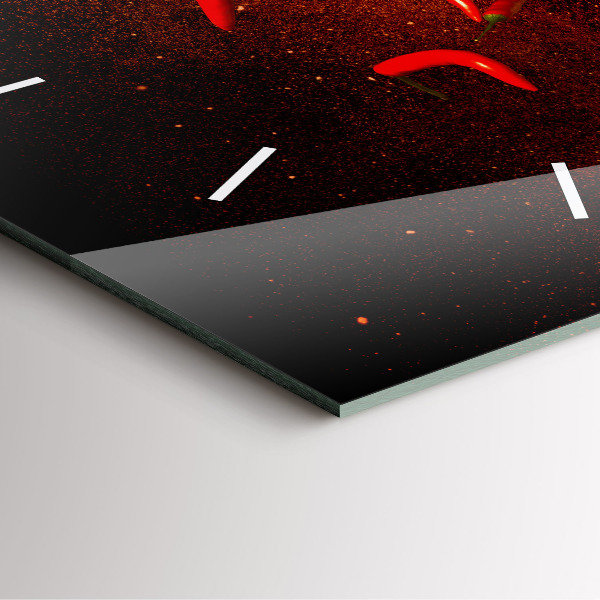 Zegar ścienny kwadratowy Papryczki chili