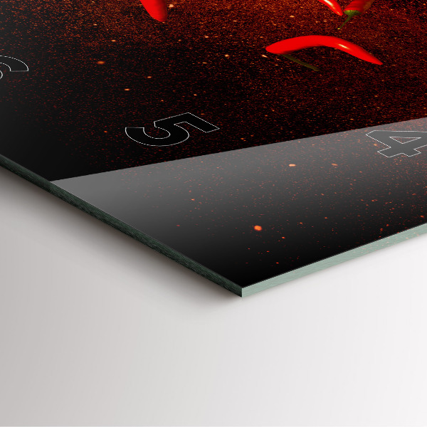 Zegar ścienny kwadratowy Papryczki chili