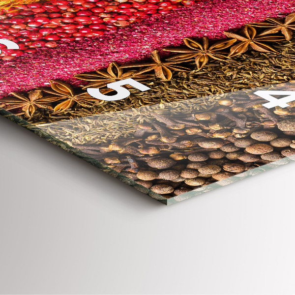 Zegar ścienny kwadratowy Rzędy przypraw