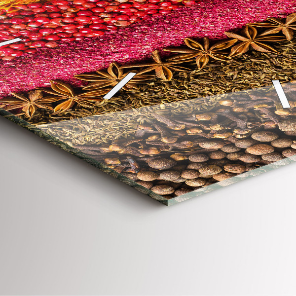 Zegar ścienny kwadratowy Rzędy przypraw