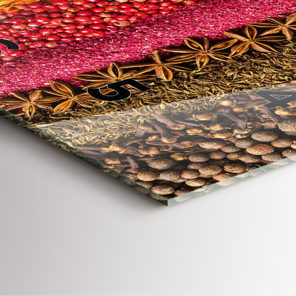 Zegar ścienny kwadratowy Rzędy przypraw