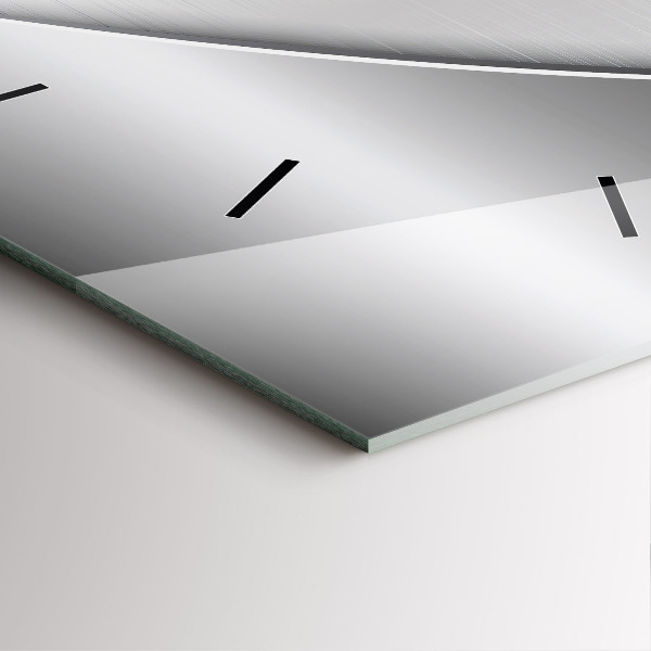 Zegar ścienny kwadratowy Srebrny wzór