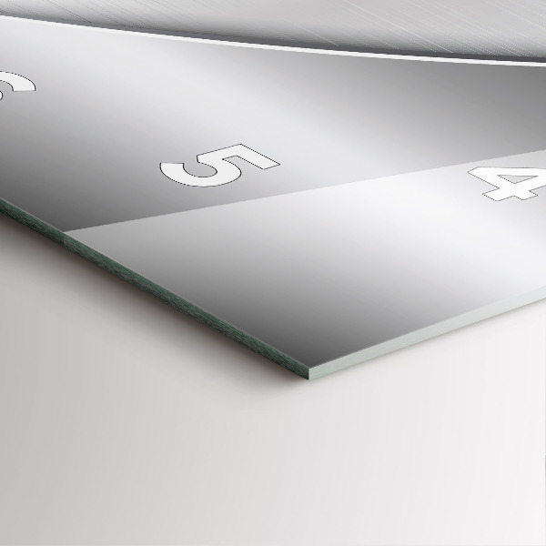 Zegar ścienny kwadratowy Srebrny wzór