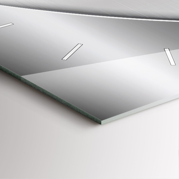 Zegar ścienny kwadratowy Srebrny wzór