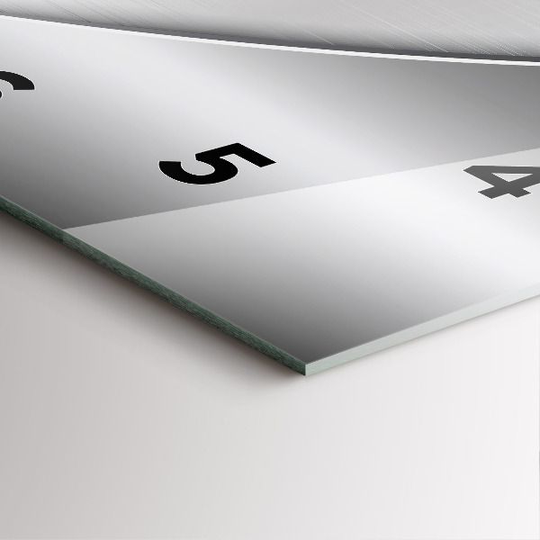 Zegar ścienny kwadratowy Srebrny wzór