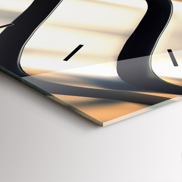 Zegar ścienny kwadratowy Srebrny wzór