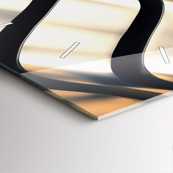 Zegar ścienny kwadratowy Srebrny wzór