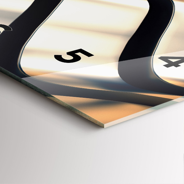 Zegar ścienny kwadratowy Srebrny wzór