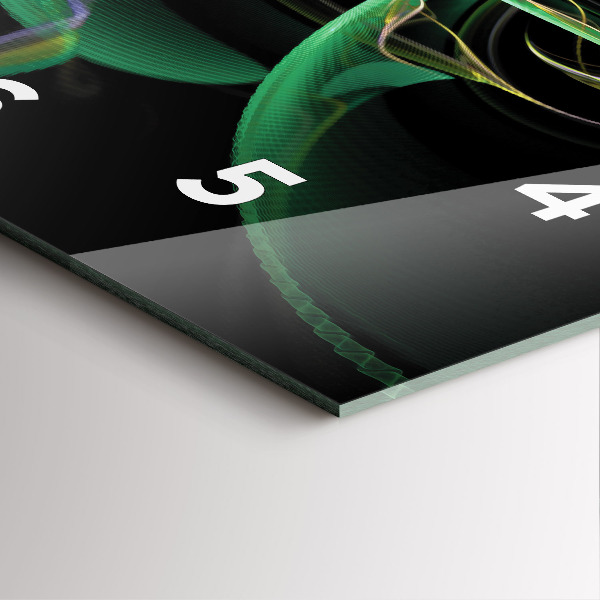 Zegar ścienny kwadratowy Zielona abstrakcja