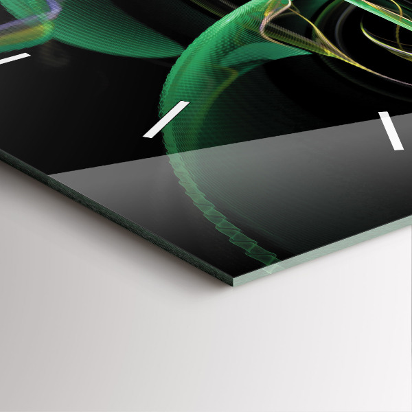 Zegar ścienny kwadratowy Zielona abstrakcja