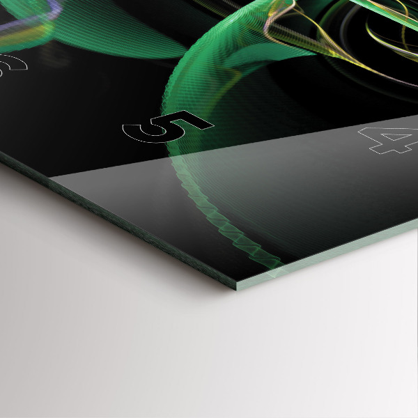 Zegar ścienny kwadratowy Zielona abstrakcja