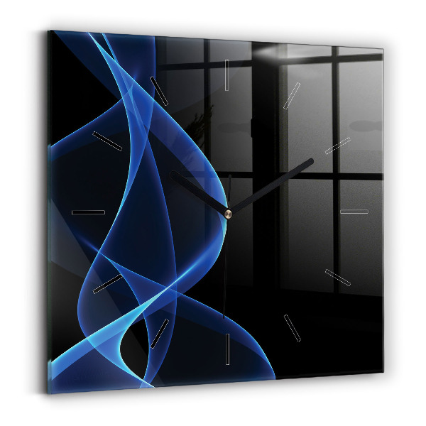 Zegar ścienny kwadratowy Niebieskie linie