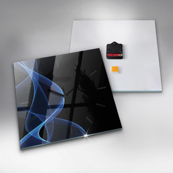 Zegar ścienny kwadratowy Niebieskie linie