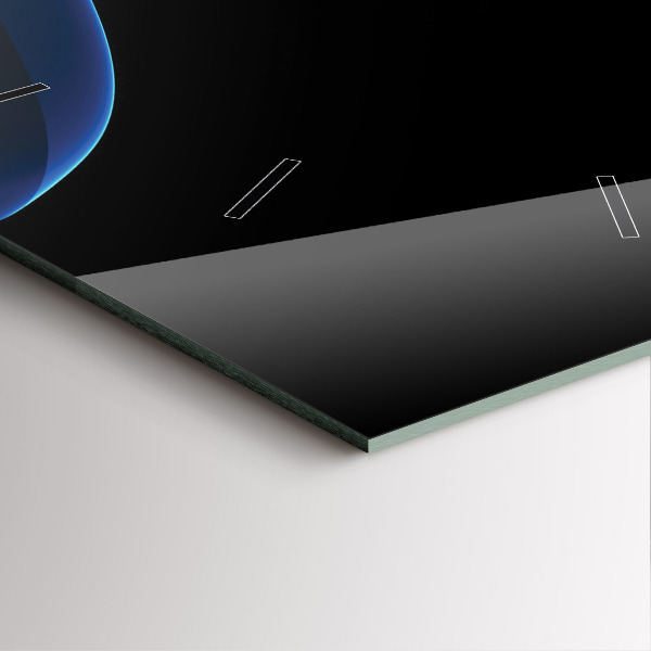 Zegar ścienny kwadratowy Niebieskie linie