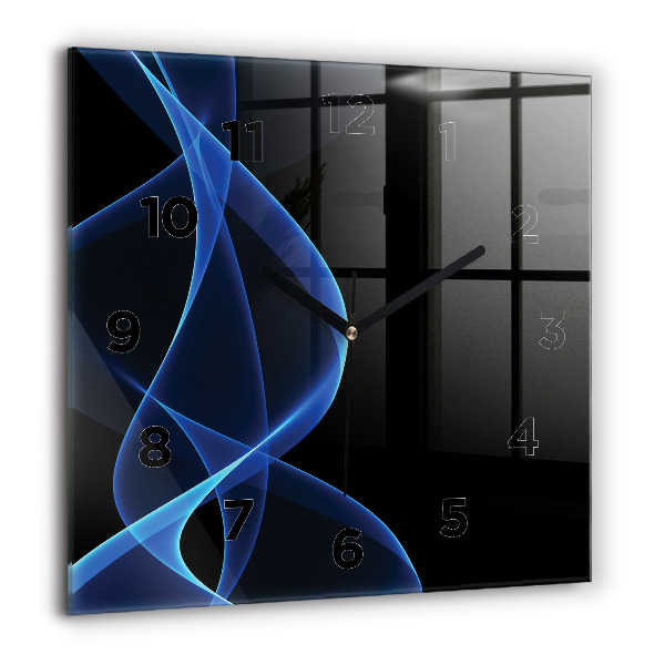 Zegar ścienny kwadratowy Niebieskie linie