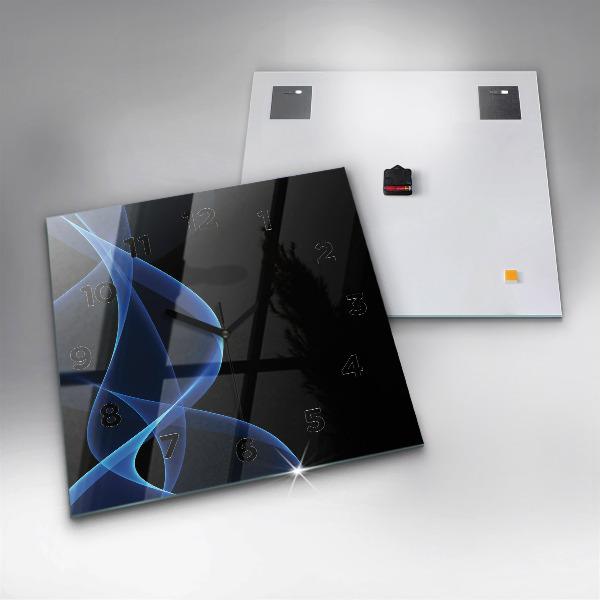 Zegar ścienny kwadratowy Niebieskie linie