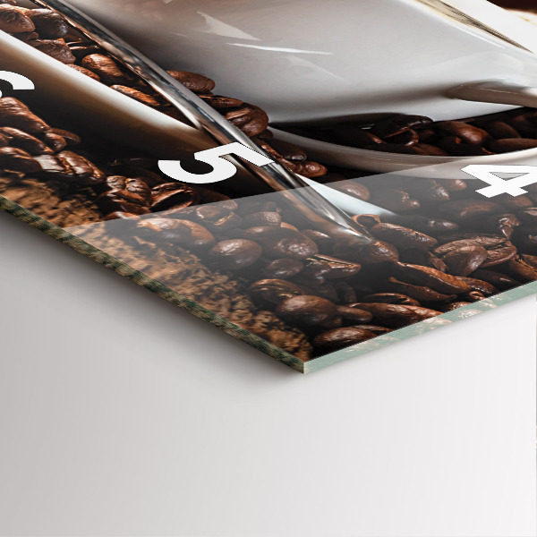 Zegar ścienny kwadratowy Filiżanka kawy